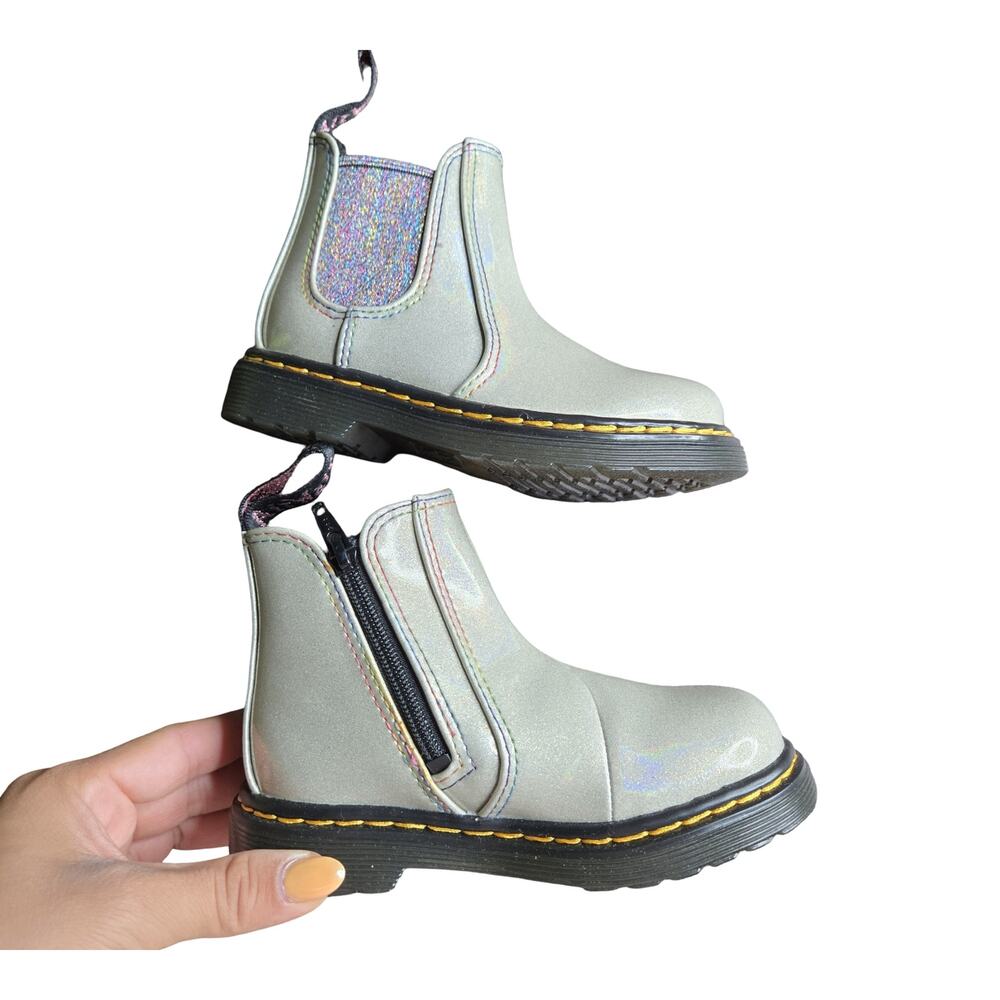Dr. Martens Toddler 2976 Sparkle Rays Chelsea Boots Size: 8